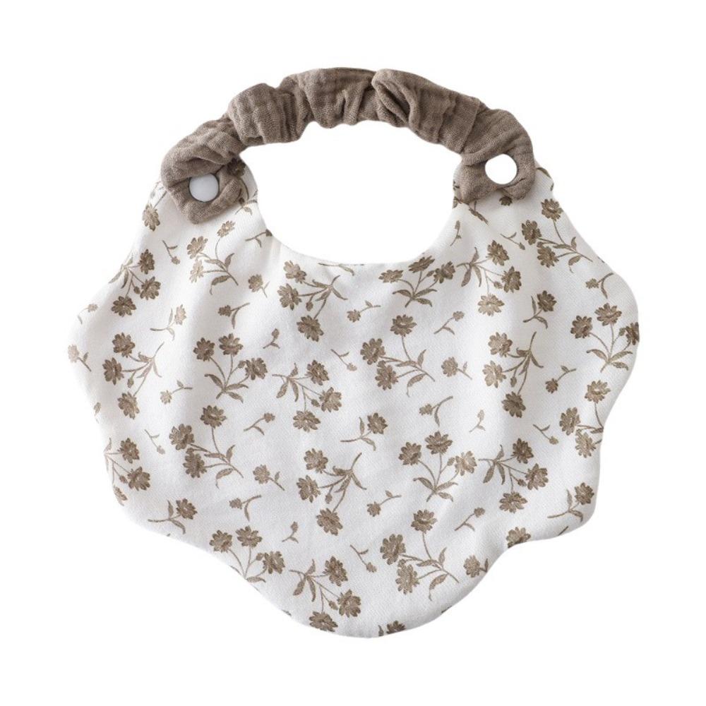 360-Degree Coverage Drool Bib Cotton Gauze Burp Cloth Soft Baby Feeding Bib For Newborn Infants