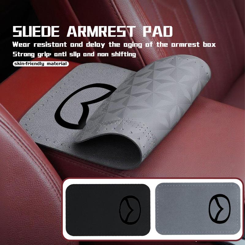 Car Armrest Box Pad Suede Auto Armrest Mat Car Accessories For Mazda Axela Speed 6 CX3 CX4 CX5 CX7 CX8 CX9 MS Demio