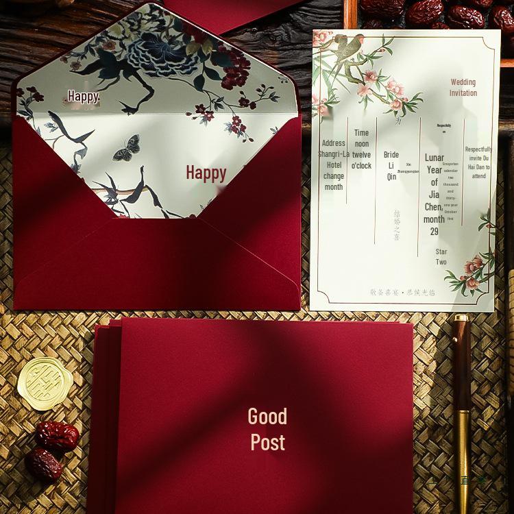 Custom High-End Wedding Banquet Invitation Card