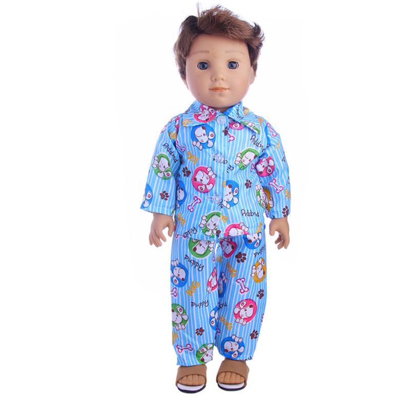Nightwear Set for 18 Inch Boy Dolls Cute Mini Clothes Accessories for Dolls