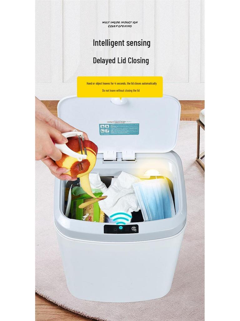 16L Automatic Smart Sensor Trash Can for Home