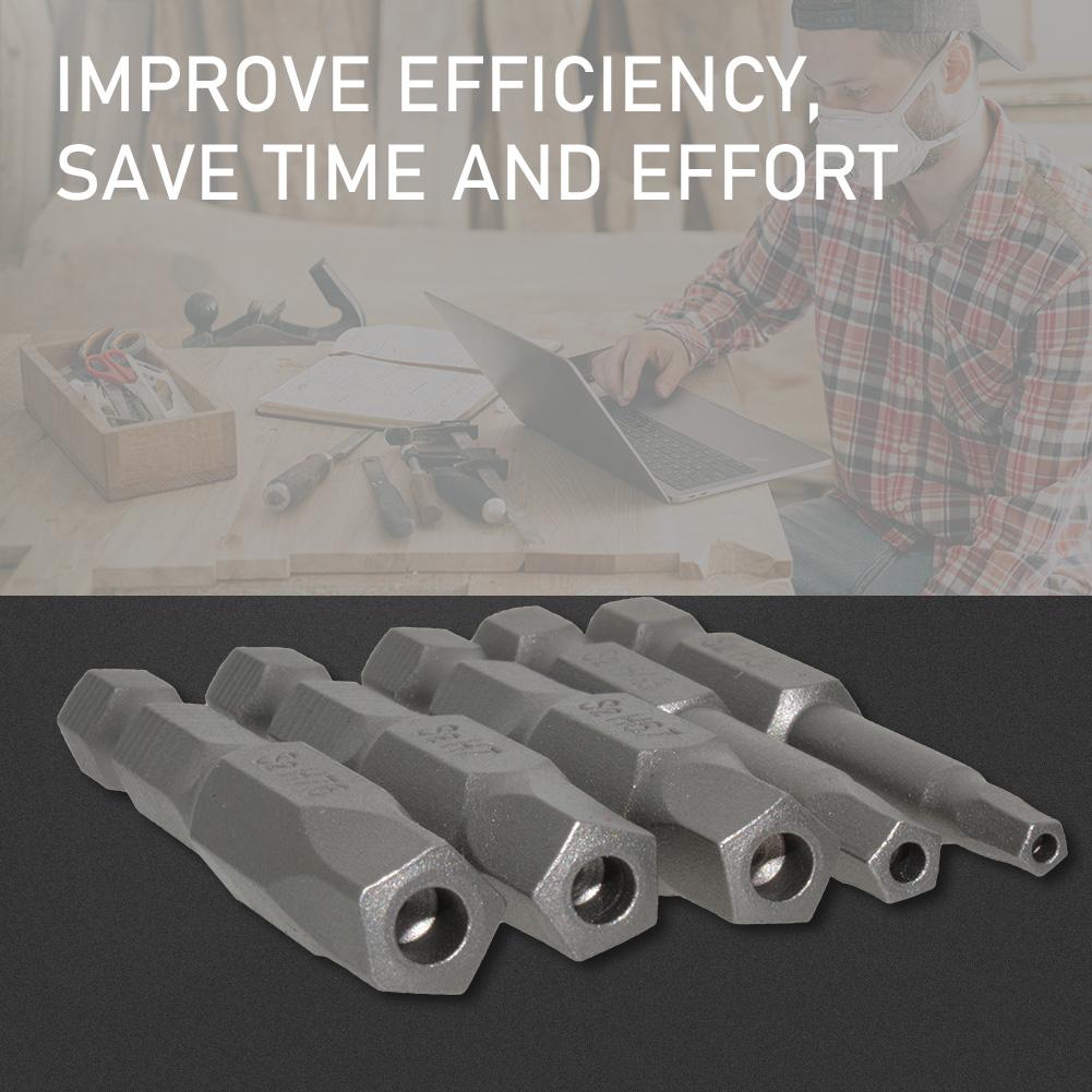 5Pcs Shank Magnetic Head Screwdriver Set Screwdriver Drill Bit 50mm 1/4 inch Hex Shank Socket Adapter Power Tools