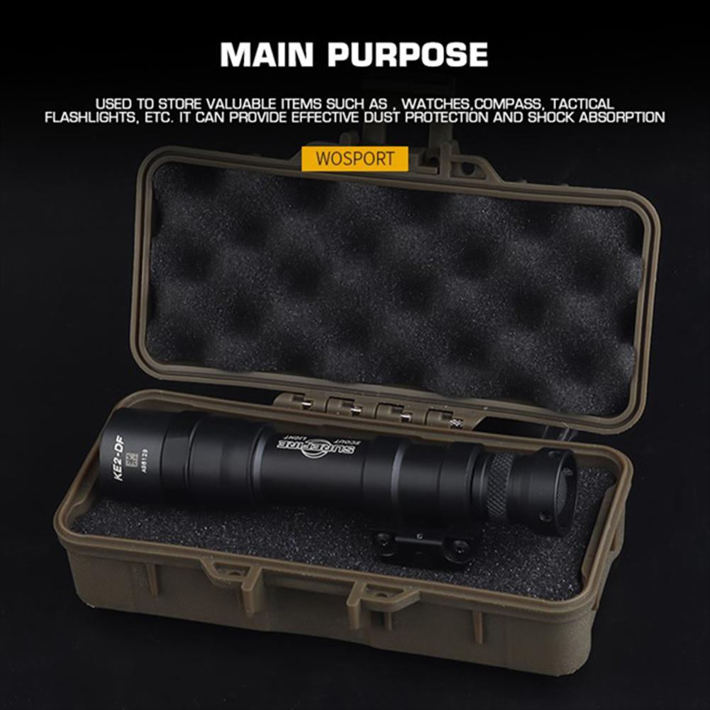 Portable Storage Box with Sponge Sealed Shock Absorption Box Waterproof Safety Protective Tool Case for Instrument Gear