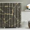 Luxury Black Marble Shower Curtain With Gold Accents Bathroom Decor For A Touch Of Elegance