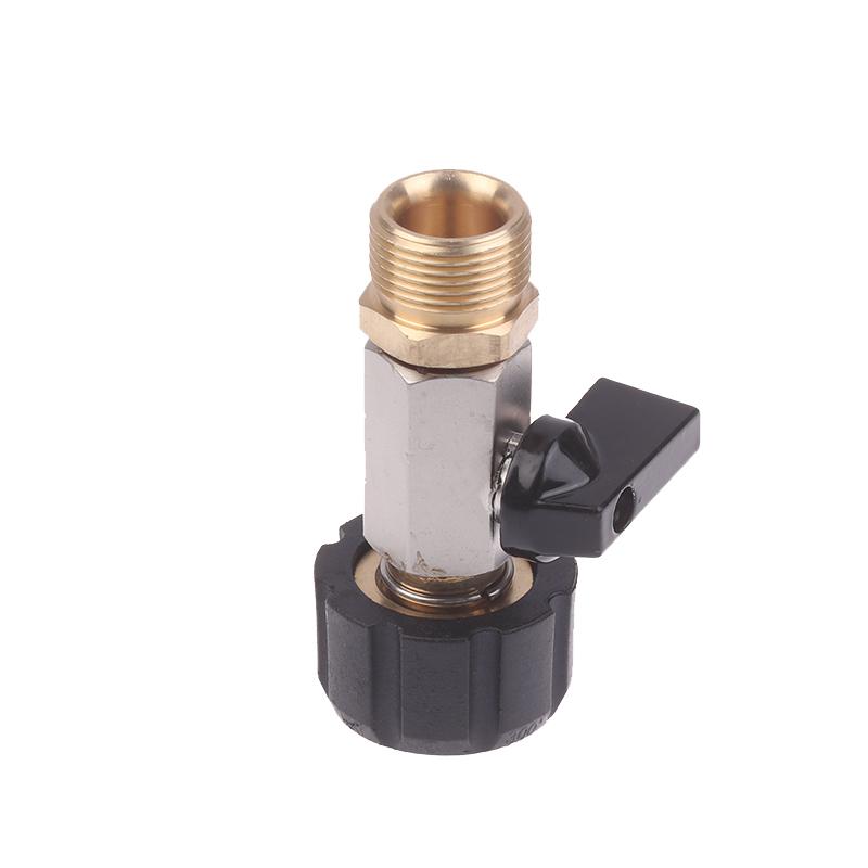 High Pressure Wash M22 Swivel Connnector With Ball Valve Switch On/off Function For Water Outlet Or Wash Gun
