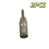 1/2Pcs 6.5Mm Stereo 1/4" Trs Male To Xlr 3Pin Female & Male Stereo Balanced Audio Connectors 1/4 Inch Trs To Xlr Adapter Set