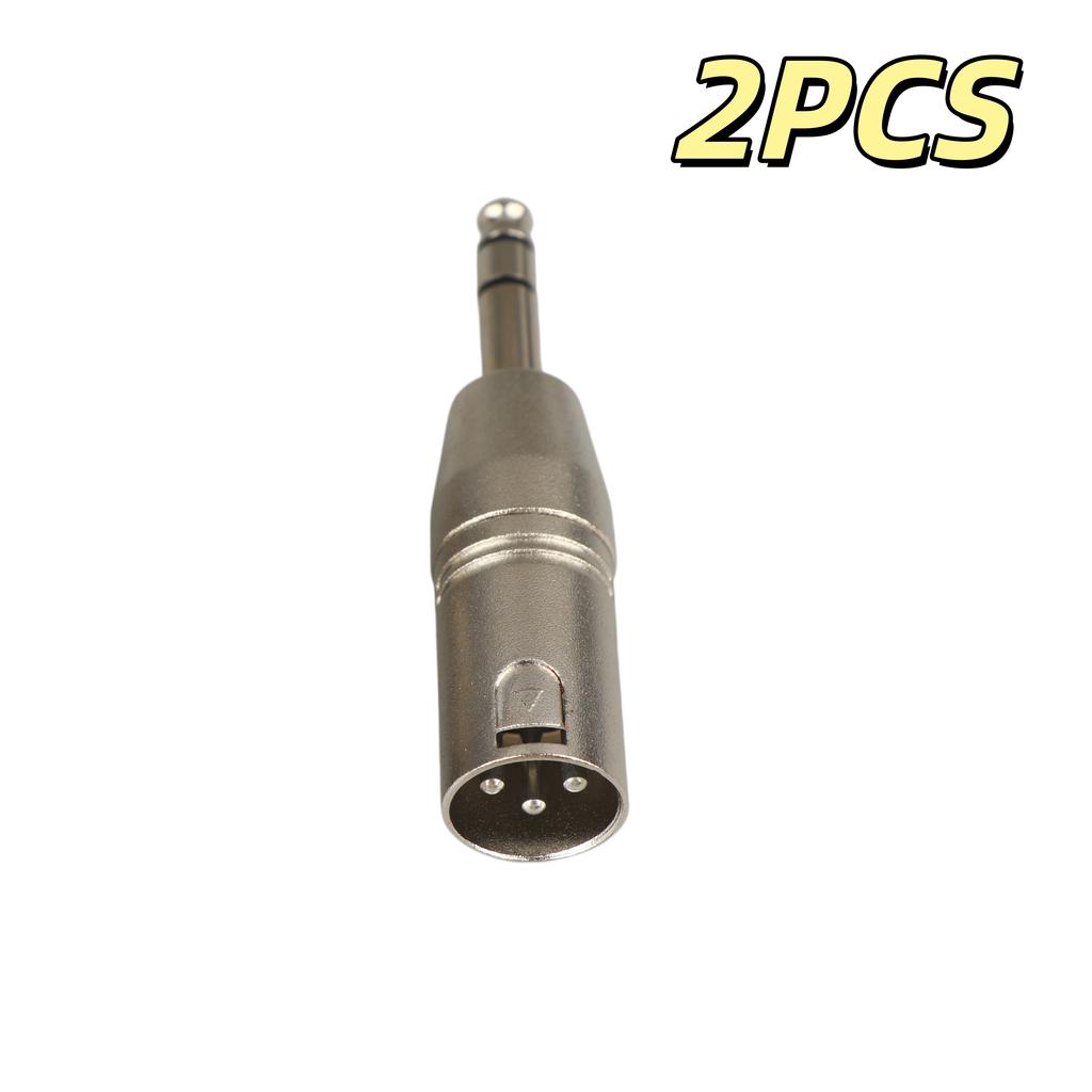 1/2Pcs 6.5Mm Stereo 1/4" Trs Male To Xlr 3Pin Female & Male Stereo Balanced Audio Connectors 1/4 Inch Trs To Xlr Adapter Set