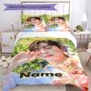 3pcs Custom Name Cha Eun Woo Bedding Set Duvet Cover Closure Includes 1 Duvet Cover & 2 Pillowcases, Soft and Comfortable for All Seasons.