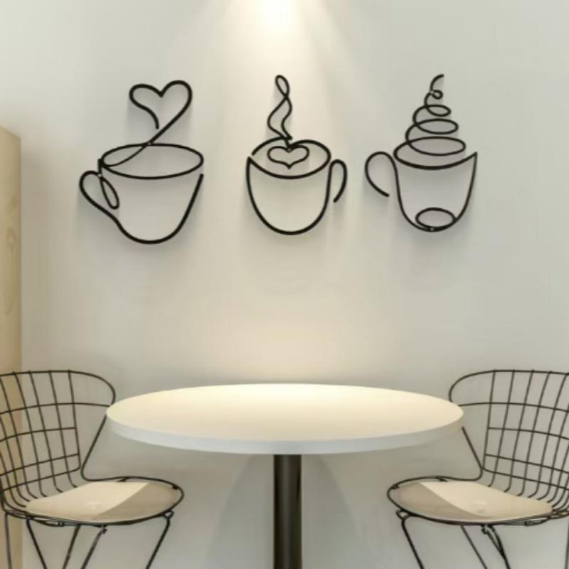 Appendi da Parete Creativi al Caffè Decorazioni per Caffetterie Decorazioni da Parete Interne Pitture in Ferro da Appendere