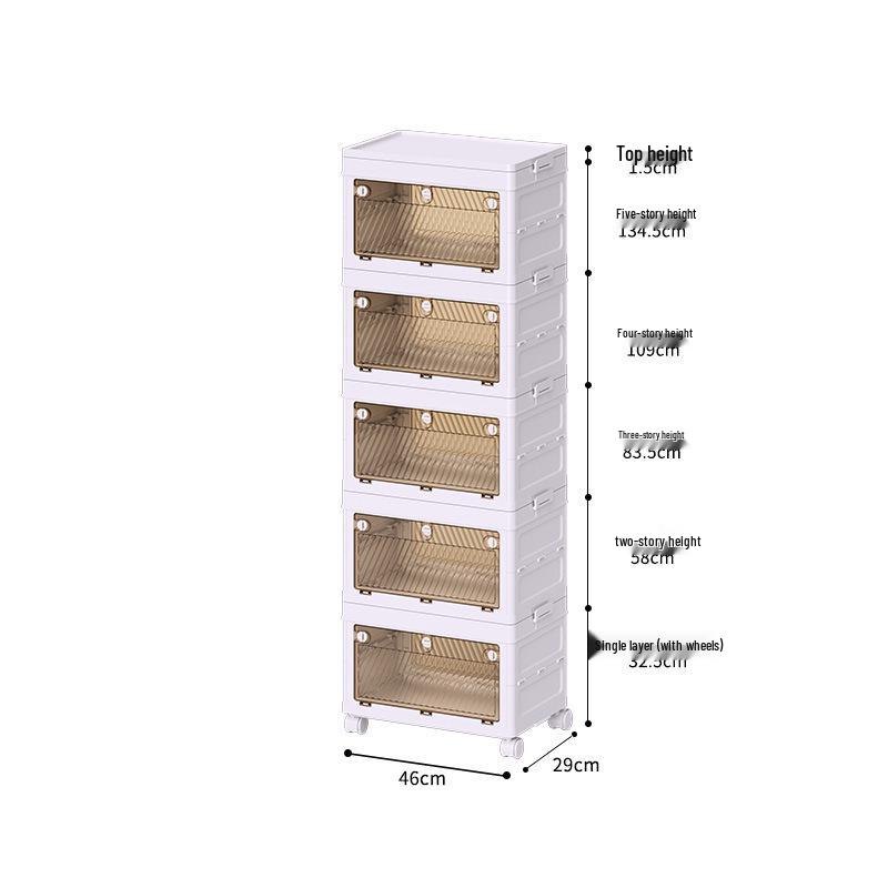 Extra Large No-Installation Plastic Storage Box for Clothes, Toys & Snacks