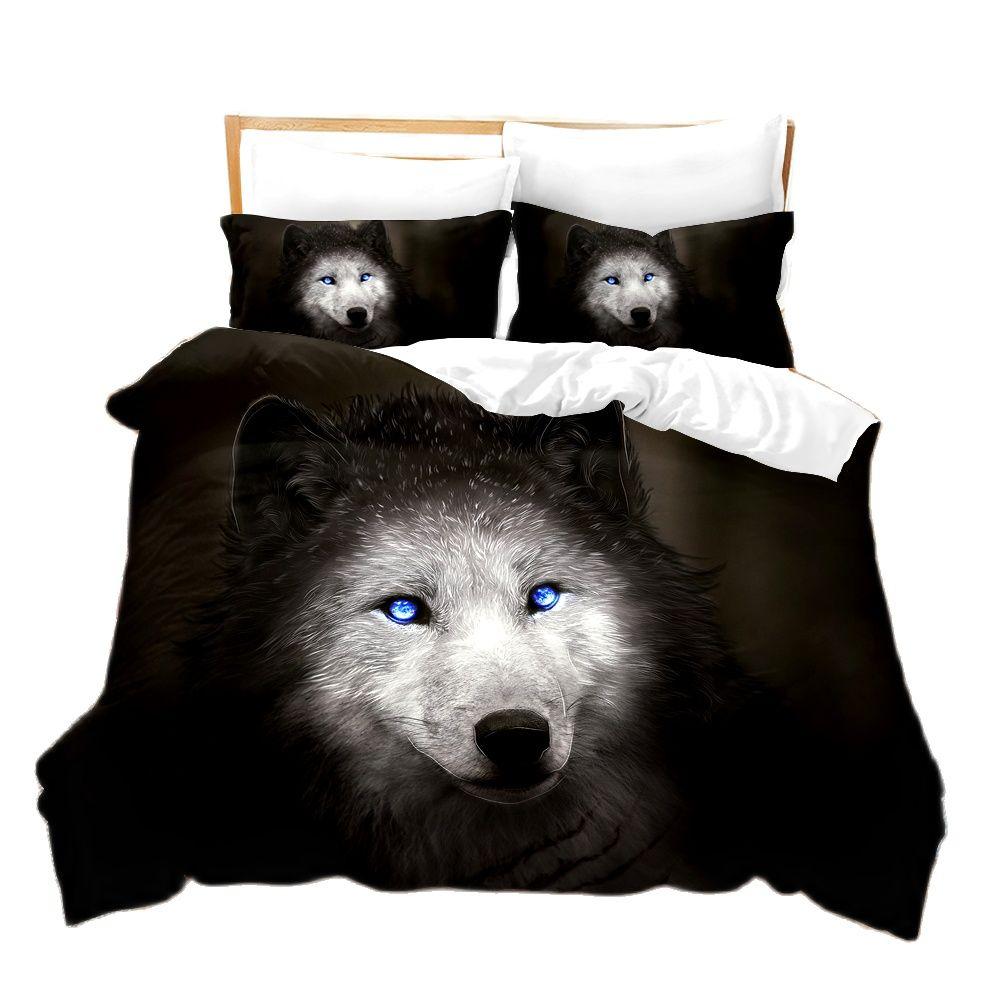 3D Die Wolf-Serie Bettwäsche-Sets Bettbezug-Set mit Kissenbezug Twin Full Queen King Bettwäsche Bettwäsche