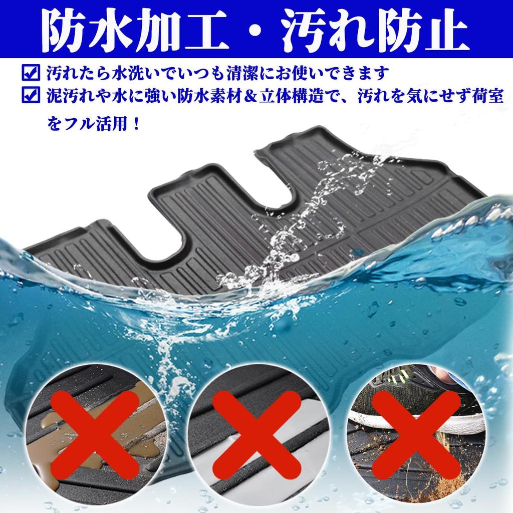 Temiry 90 Series Voxy Luggage Mat, Stain-Resistant, Waterproof, Trunk Mat for Noah, Voxy 90 Series, Non-Slip, Scratch-Resistant, Accessories, Waterpro