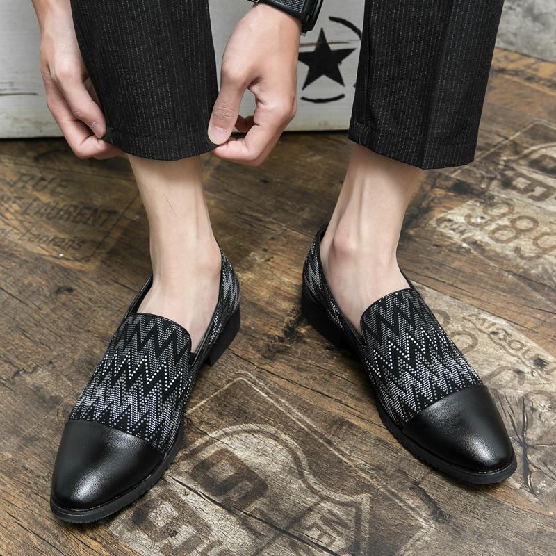 Mens Dress Shoes Fashion Pointed Toe Men's Business Casual Shoes Black Leather Oxfords Shoes Zapatos De Hombre Shoe