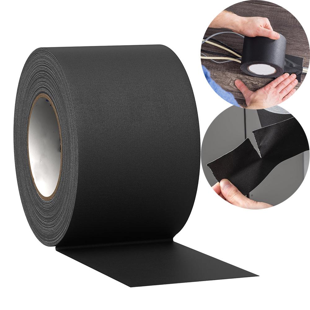White/Black Gaffers Tape Residue-Free Matte Gaffer Tape Non-Reflective Easy Tear Floor Tape for Electrical Cord Stage Photograph