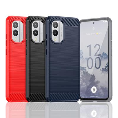 Para Capa Nokia X30 5G Capa Para Nokia X30 5G Pára-choques Silicone Fibra De Carbono Capa Traseira Para Nokia X30 X20 X10 G60 G50 C31 G21 Capa