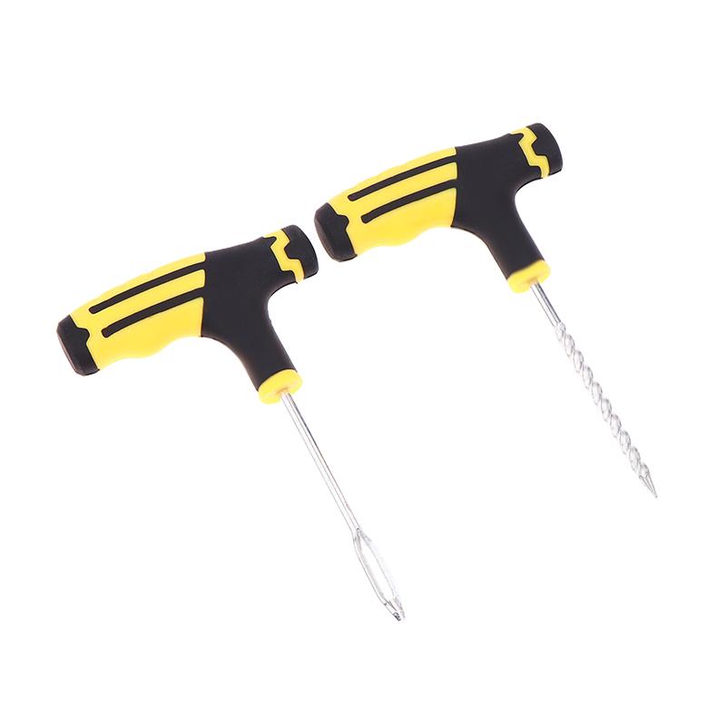 Car Tire Repair Tool Tire Repair Kit Studding Tool Set Auto Bike Tubeless Tire Tyre Puncture Plug Garage Tools With Rubber Strip