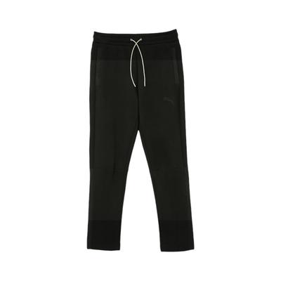 Calça Esportiva Casual Longa Respirável de Tricô com Renda Masculina Preta 672388-01