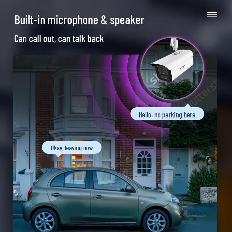 Hikvision 4MP Full-Color AI Smart Alert POE Bullet Camera CN plug (adapter included)