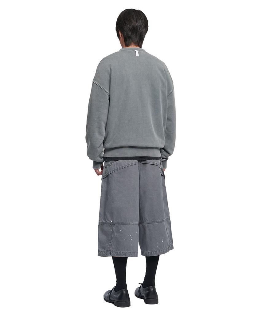 Nomaenyueol Painted Double Knee Shorts - Washed Gray