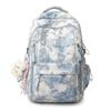 Schoolbag Trendy Cool Schoolbag Male High School Student Fashion Korean Version Large Capacity Travel Backpack Female College Student Graffiti 