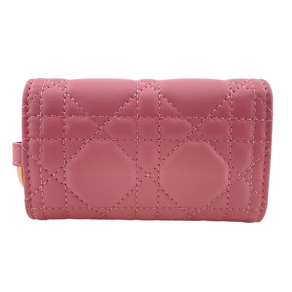 Dior S0983ONMJ 4-stitch quilting My Dior Aster lambskin Canage Key holder  pink lambskin Used