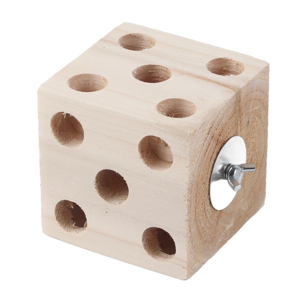 Blocco Giocattolo per Uccelli Foraggiamento Sminuzzamento Blocco di Legno per Pappagalli Giocattolo da Masticare per Inseparabili Calopsitte Cocorite