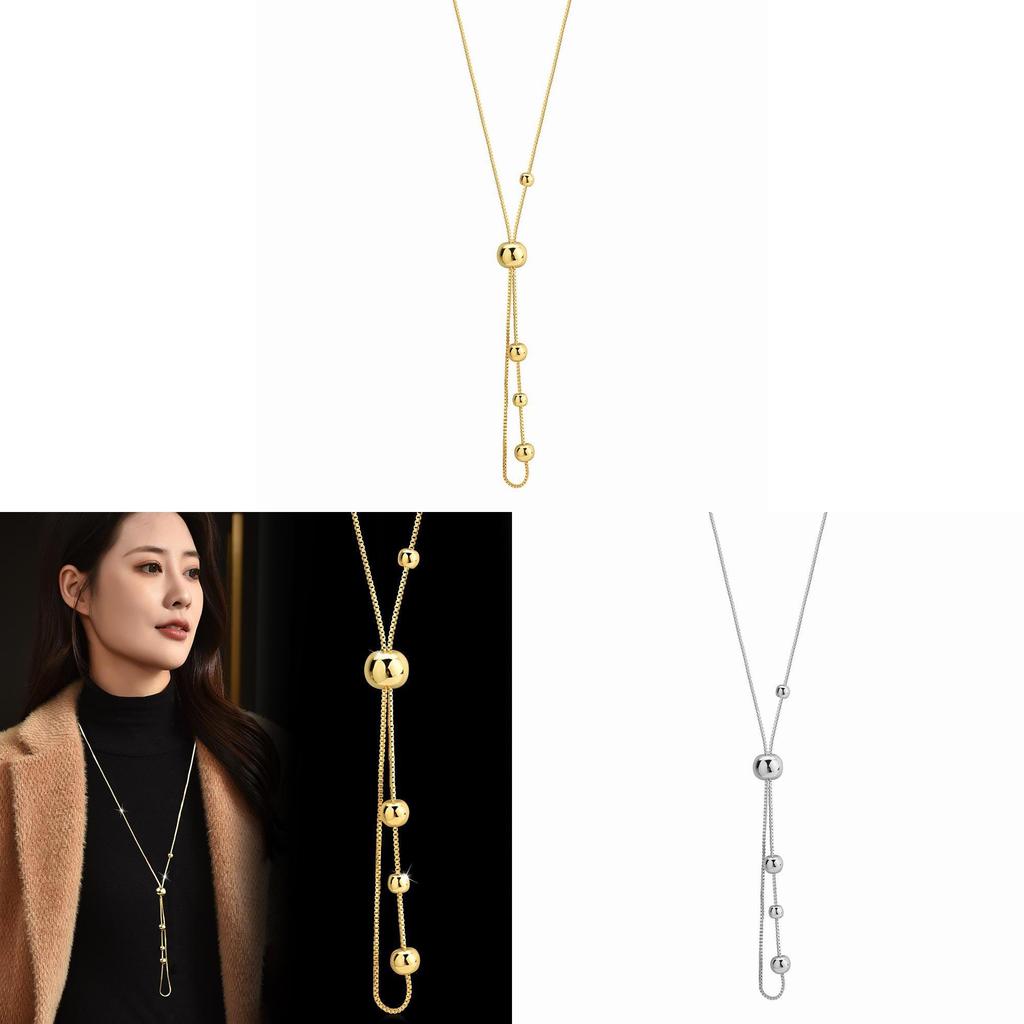 Titanium Steel Geometric Pendant Necklace For Women With Gold Plating Winter Fashion Accessory