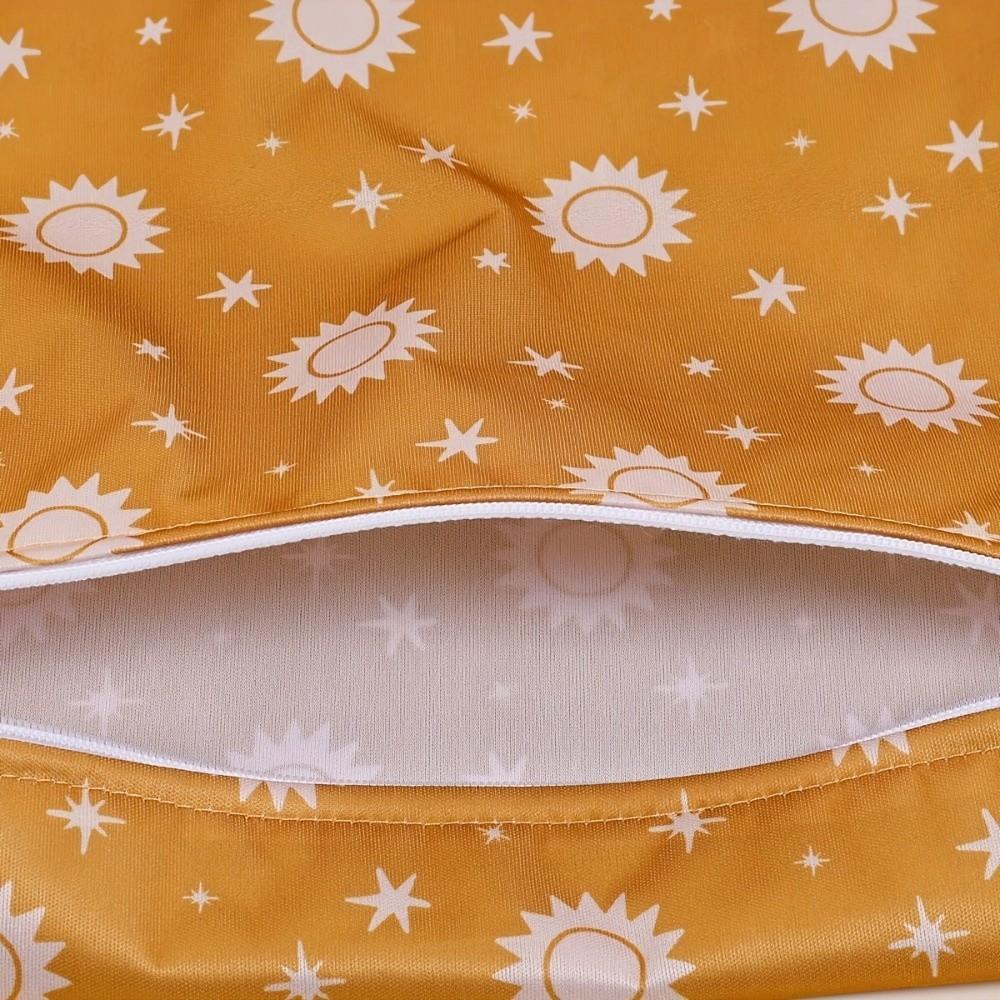 2pcs Waterproof Nappy Diaper Bag 10X14in Swimsuit Travel Bag Printed Wet Dry Bag  for Yoga Gym