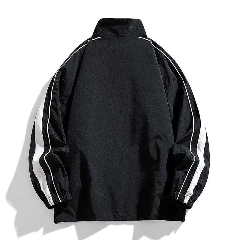 New Casual and Fashionable Jacket Men's Sports Jacket Men's Jacket Men's Striped Trendy Jacket