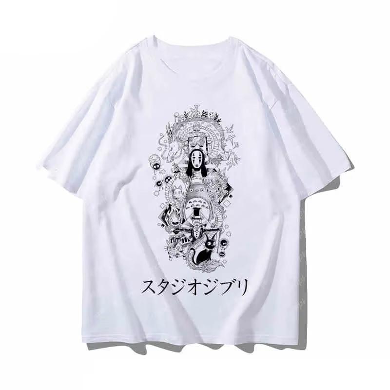 

Hayao Miyazaki Hayao Moving Castle Anime Spirited Away Joint Name Around T-Shirt Men s and Women s Short Sleeve Cotton T-shirts 4XL