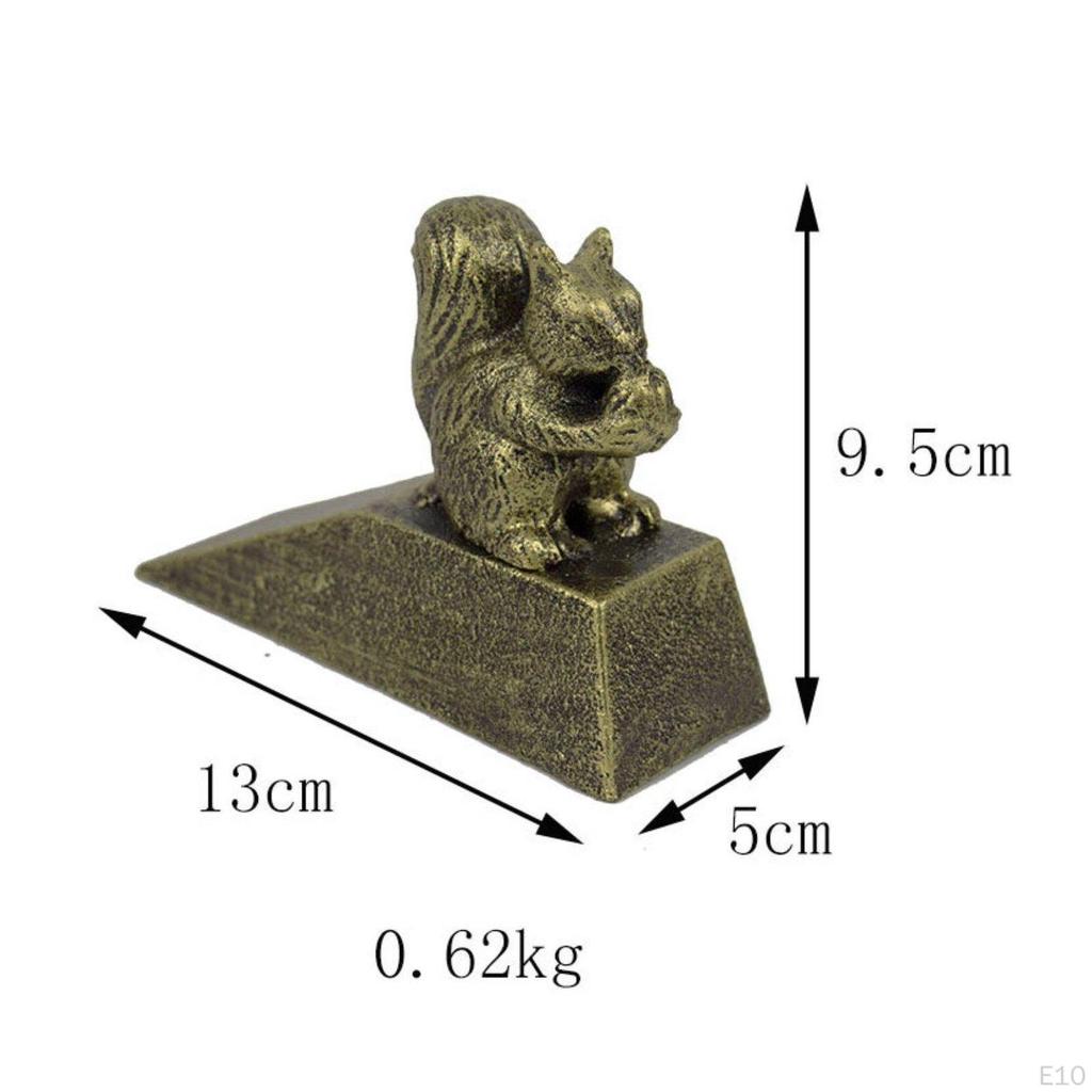 Iron Cartoon Door Stop No Animal AntiCollision for Indoor Bronze Puppy Solid Plug
