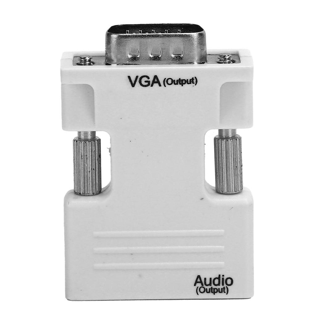 High Definition Multimedia Interface To VGA Converter Female To Male HD Audio Cable AdapterWhite