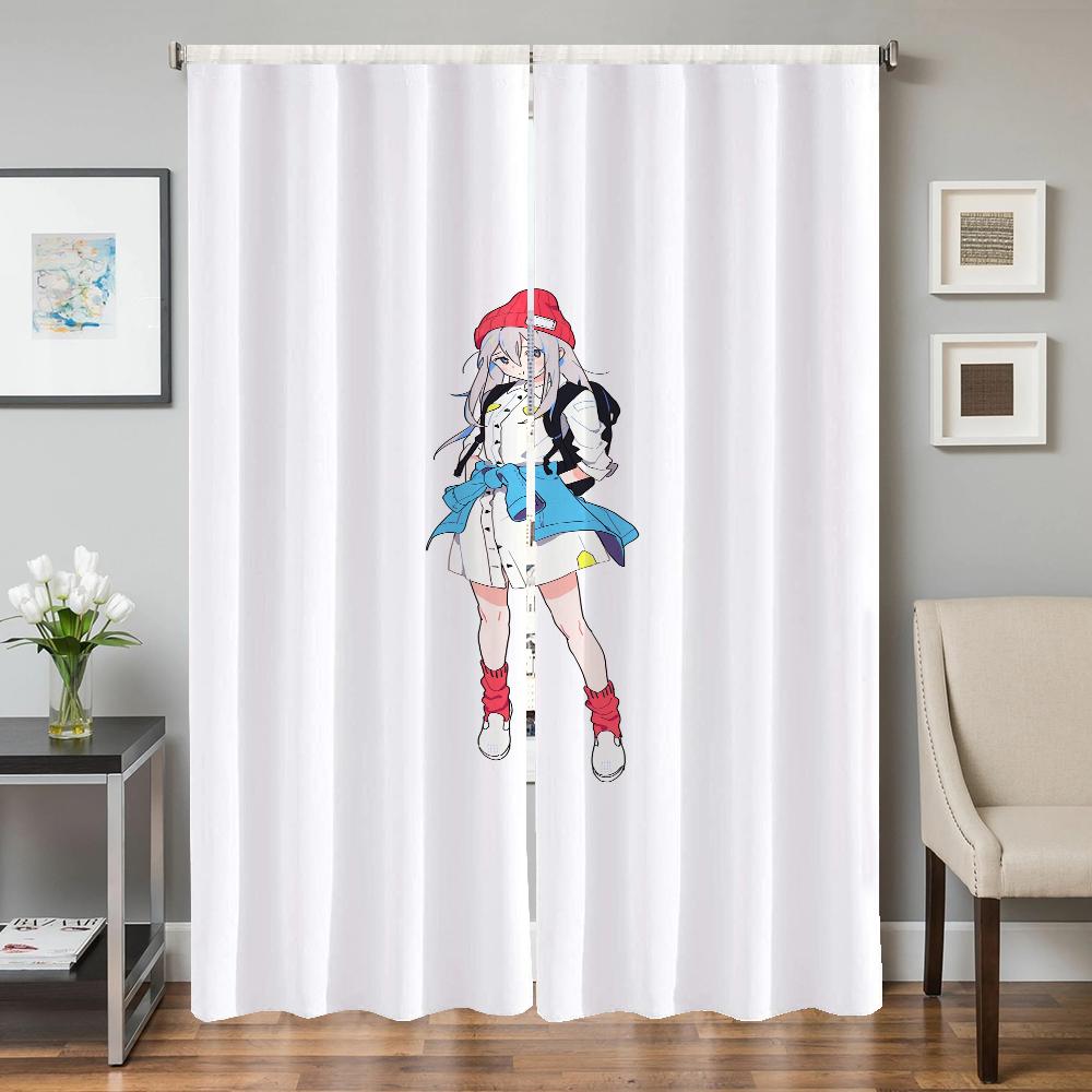 Home Interior Kitchen Curtains for Living Room 2 Pieces Blackout Curtains Door Curtain Young Girls Partition Bedroom Decoration