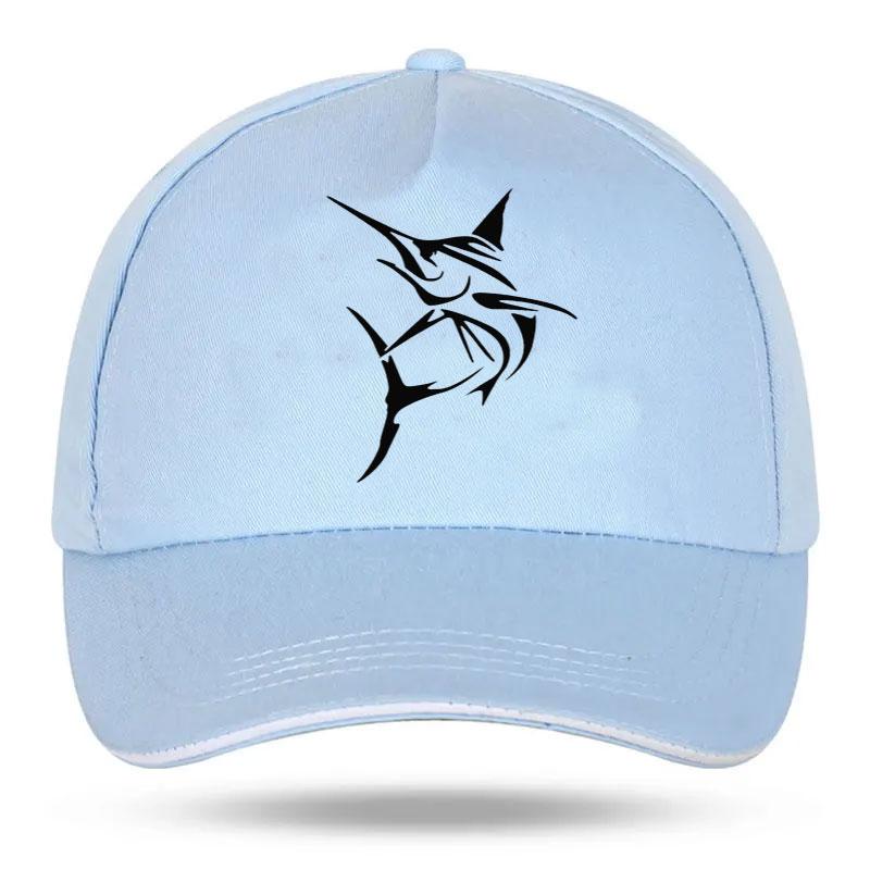 Marlin Fish Large swordfish Fishing Print Baseball Cap Unisex Women Parent-child Hats Outdoor Adjustable Caps Trucker Hat wayne