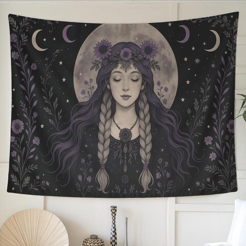 Moon Goddess tapestry 75x100 чёрный
