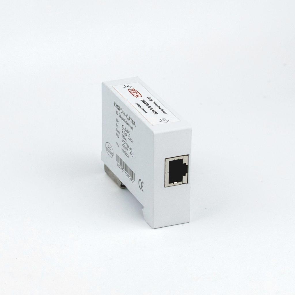 CAT6A 10 Gigabit PoE Network Cable Surge Protector for Cameras