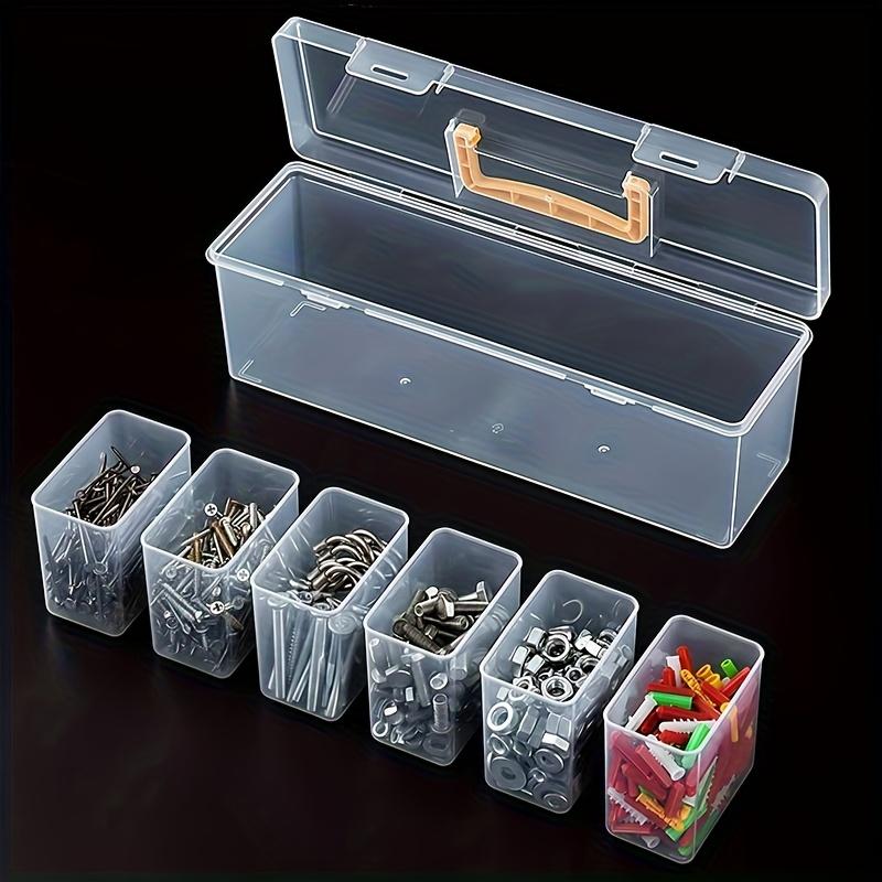 1/7pcs Tool Parts Storage Box , Multi-Compartment Transparent Organizer for Home Use, Portable Sorting Box for Screws, Wrenches