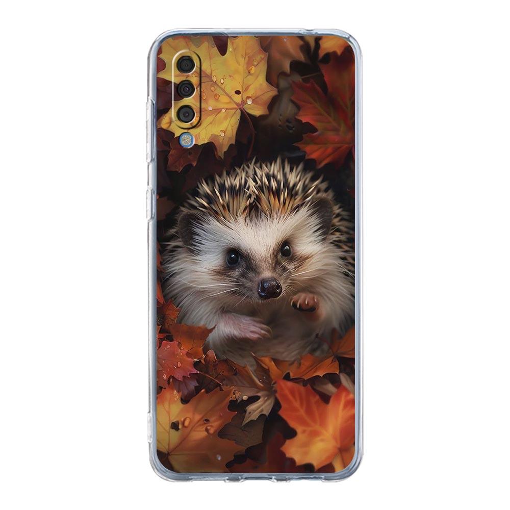 Phone Case For Samsung A56 A36 A26 A16 A14 A12 A22 A32 5G A34 A42 A52 A54 A50 A70 A40 A20S A04S A06 Cover Cute Little Hedgehog
