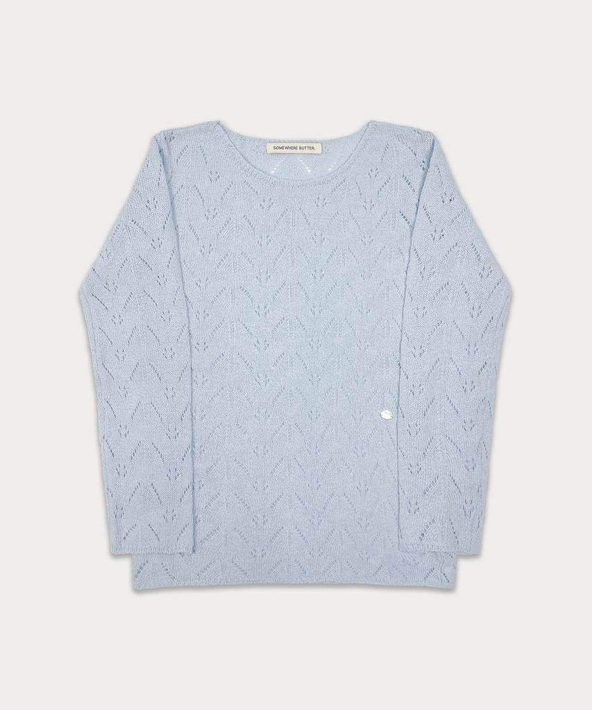 Sseomweeobeoteo Skashi Long Sleeve Knit - Light Blue