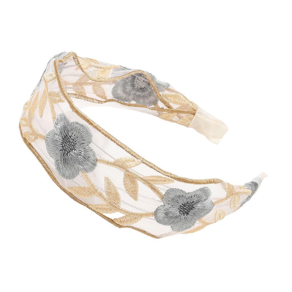 Elegant Embroider Flower Headband For Women Breathable New Chinese Styles Hairhoop For Vintage Styles and Everyday Use