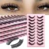 10 Packs of High Imitation Mink Hair False Eyelashes Natural Simulation Thick Curled Eyelashes