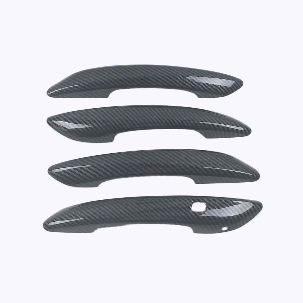 Car Decoration Door Handle Cover For Hyundai Sonata - Carbon Fiber Silver Cars Accessories Styling Upgrade