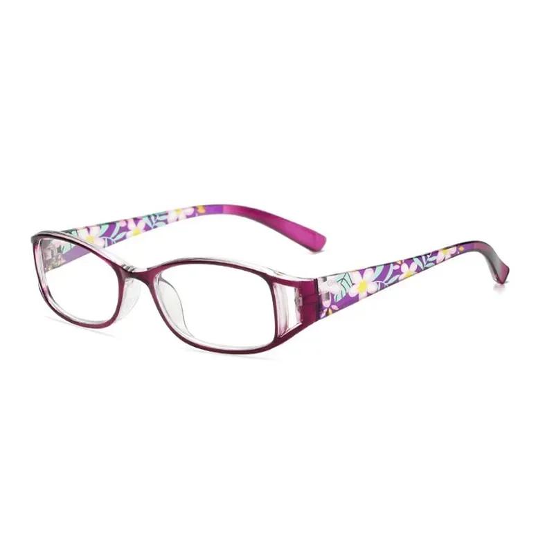 Elegante Lesebrille mit Druck Unisex Ultraleicht HD Klare Gläser Weitsichtigkeitsbrille Fasion Damen Blumen Bequeme Brille