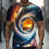 Men's Optical Illusion Ocean 3D T Shirt Short Sleeve T Shirt 3D Print Crew Neck Shirt Exaggerated Designer Party Street Casual White Yellow Blue