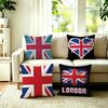 Britische Künstlerische Flagge Quadrat Doppelseitig bedruckte Kissenhülle Schlafzimmer Nachttischkissen Sofakissenbezug