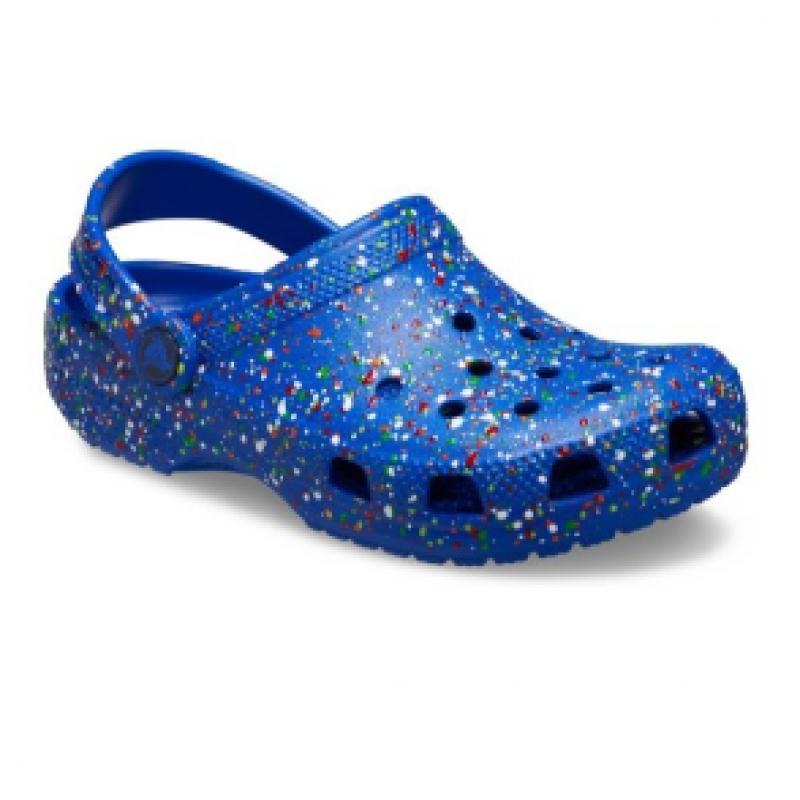 Crocs Kids Classic Paint Splatter Clog Toddler Blue Volt 211169 4kz