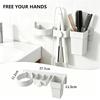 Hair Dryer Holder Wall Mount Hair Straightener Curling Plastic Storage Rack Multifunctional Tools Organizer Bathroom