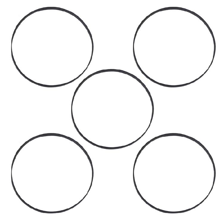 5 Stück 2mm Quadratische gefaltete Gummiriemen 41-190mm Neu Sortiert Gemeinsamer Riemen