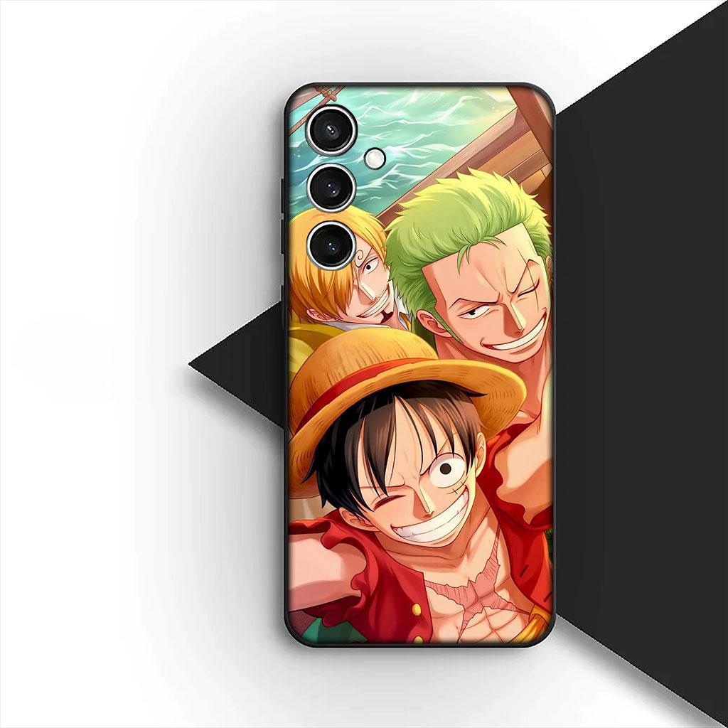 Phone Cover for Samsung Galaxy S22 S21 S20 FE Ultra Plus A07 A17 A15 A16 A25 A57 A37 Case Sanji One Pieces Luffy Roronoa Zoro