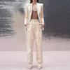 2025 New European & American Celebrity Fashion Crocodile Print Suit Set